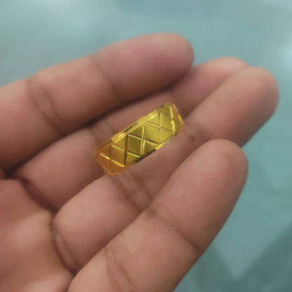 Unisex 22k Yellow Gold Ring Size 6 7 8 and All Size, 22k Band Gold Ring, Indian Gold Ring, K6753