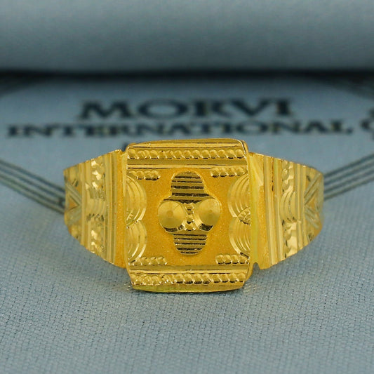 real 22k pure solid gold handmade women ring jewelry. Vintage estate style ring