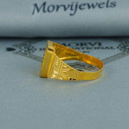 real 22k pure solid gold handmade women ring jewelry. Vintage estate style ring