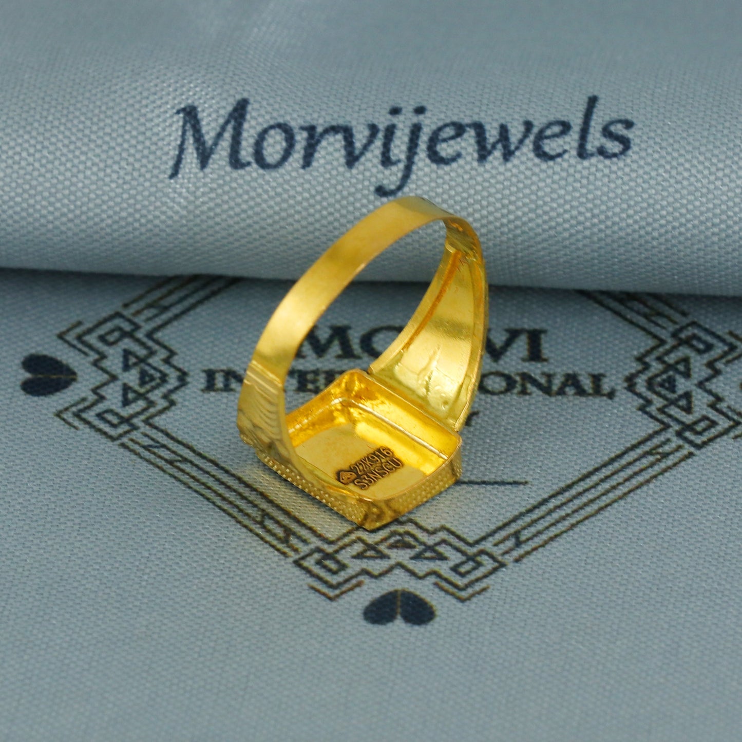 real 22k pure solid gold handmade women ring jewelry. Vintage estate style ring