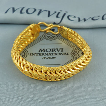 Vintage Design 22k Gold Bracelet , 22k yellow gold real bracelet handmade Indian jewelry, K7185