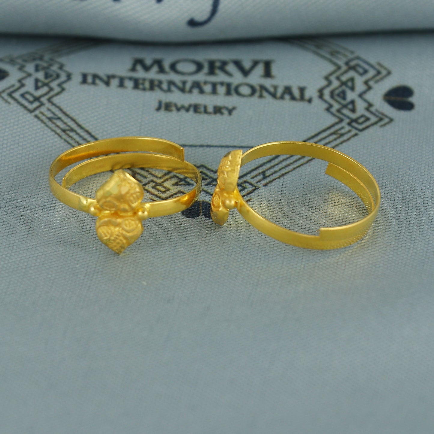 Beads 22k Yellow Gold bichiya toe ring, Handmade gold toe ring pair for women, Indian gold toe jewelry, real gold bichiya Gift, K7191