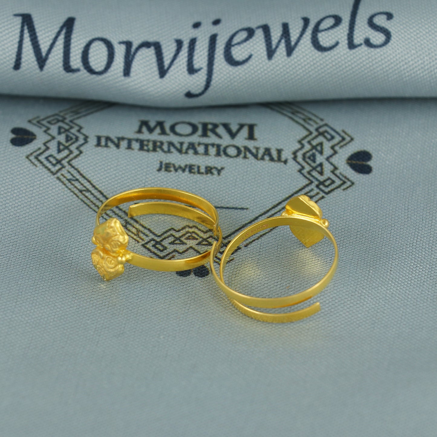 Beads 22k Yellow Gold bichiya toe ring, Handmade gold toe ring pair for women, Indian gold toe jewelry, real gold bichiya Gift, K7191