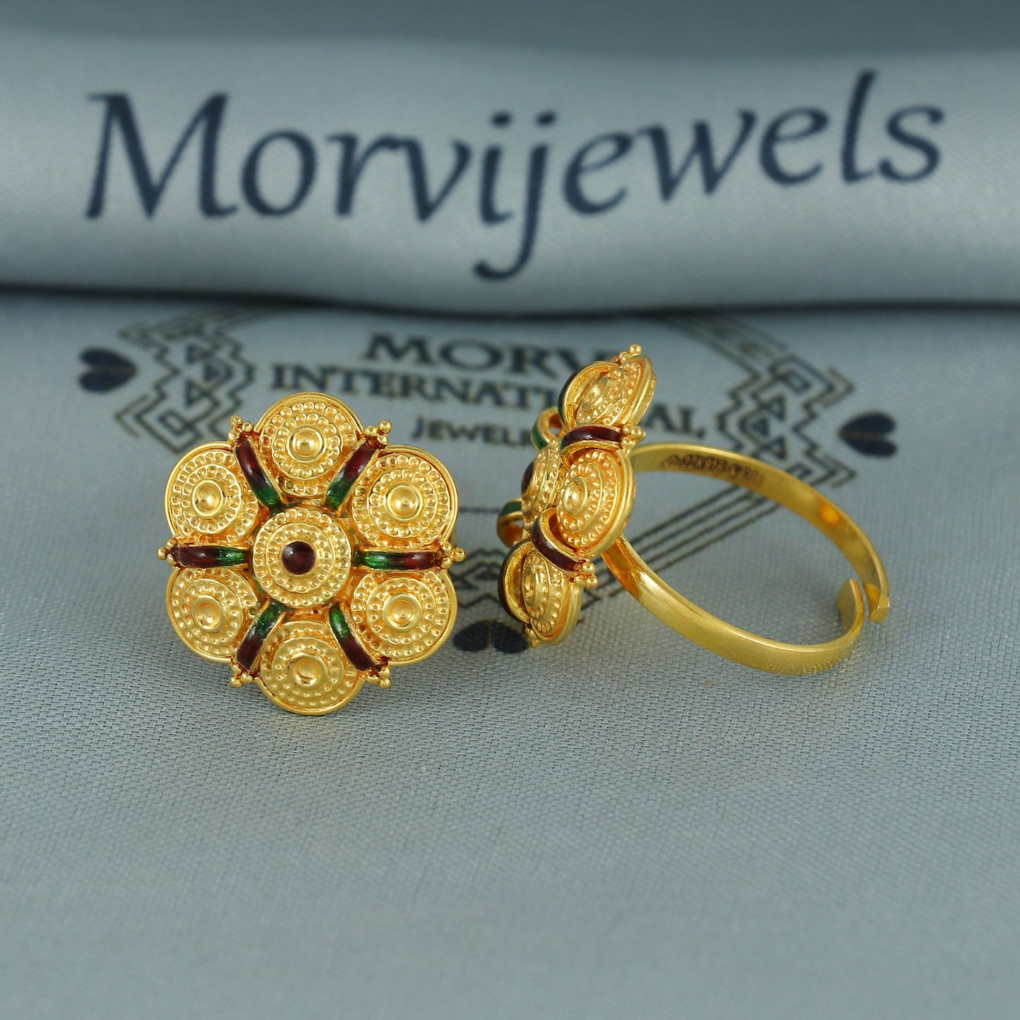 Beads 22k Yellow Gold bichiya toe ring, Handmade gold toe ring pair for women, Indian gold toe jewelry, real gold bichiya Gift, K7192
