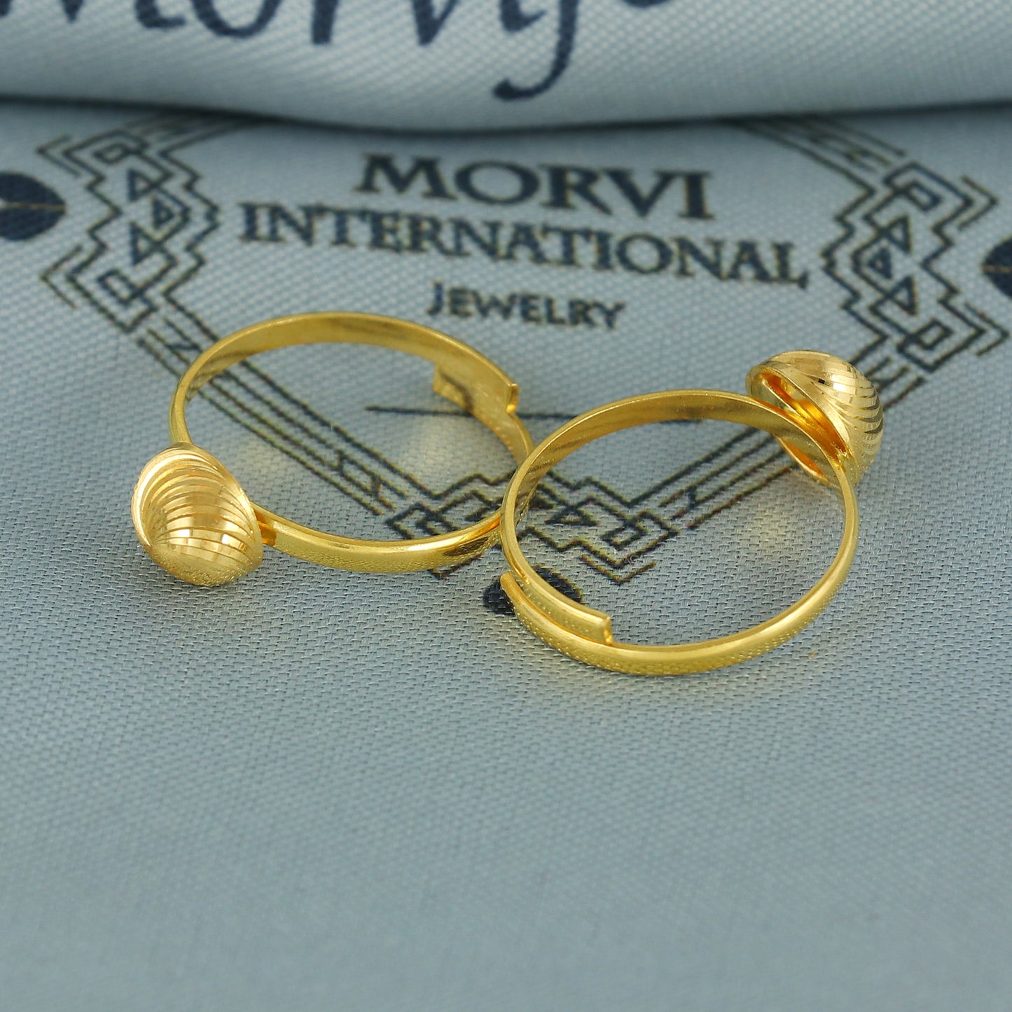 Beads 22k Yellow Gold bichiya toe ring, Handmade gold toe ring pair for women, Indian gold toe jewelry, real gold bichiya Gift, K7194