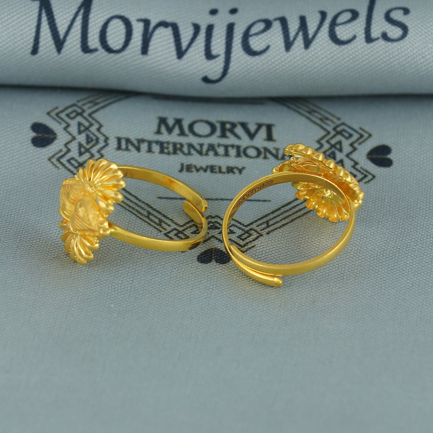 Beads 22k Yellow Gold bichiya toe ring, Handmade gold toe ring pair for women, Indian gold toe jewelry, real gold bichiya Gift, K7195