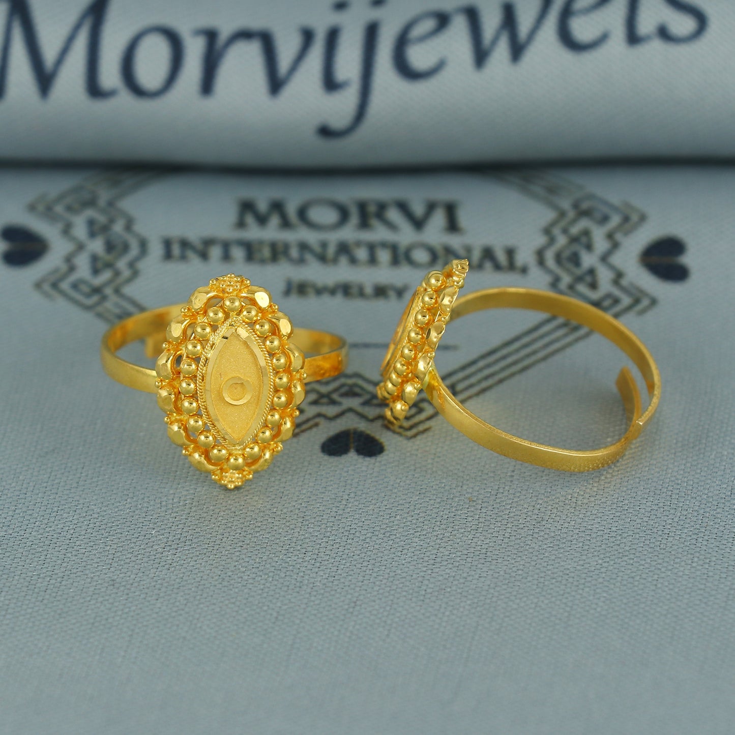 Beads 22k Yellow Gold bichiya toe ring, Handmade gold toe ring pair for women, Indian gold toe jewelry, real gold bichiya Gift, K7196