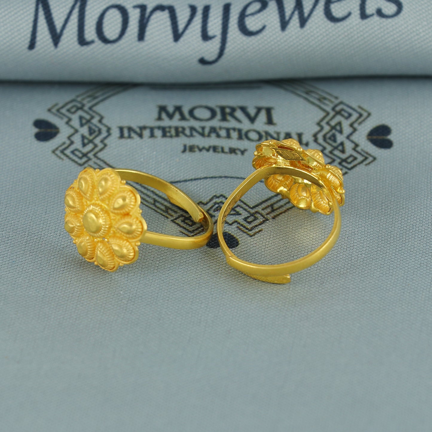 Beads 22k Yellow Gold bichiya toe ring, Handmade gold toe ring pair for women, Indian gold toe jewelry, real gold bichiya Gift, K7197