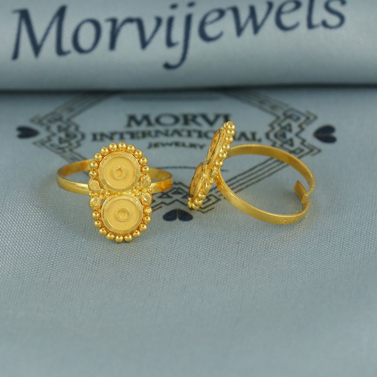Beads 22k Yellow Gold bichiya toe ring, Handmade gold toe ring pair for women, Indian gold toe jewelry, real gold bichiya Gift, K7199