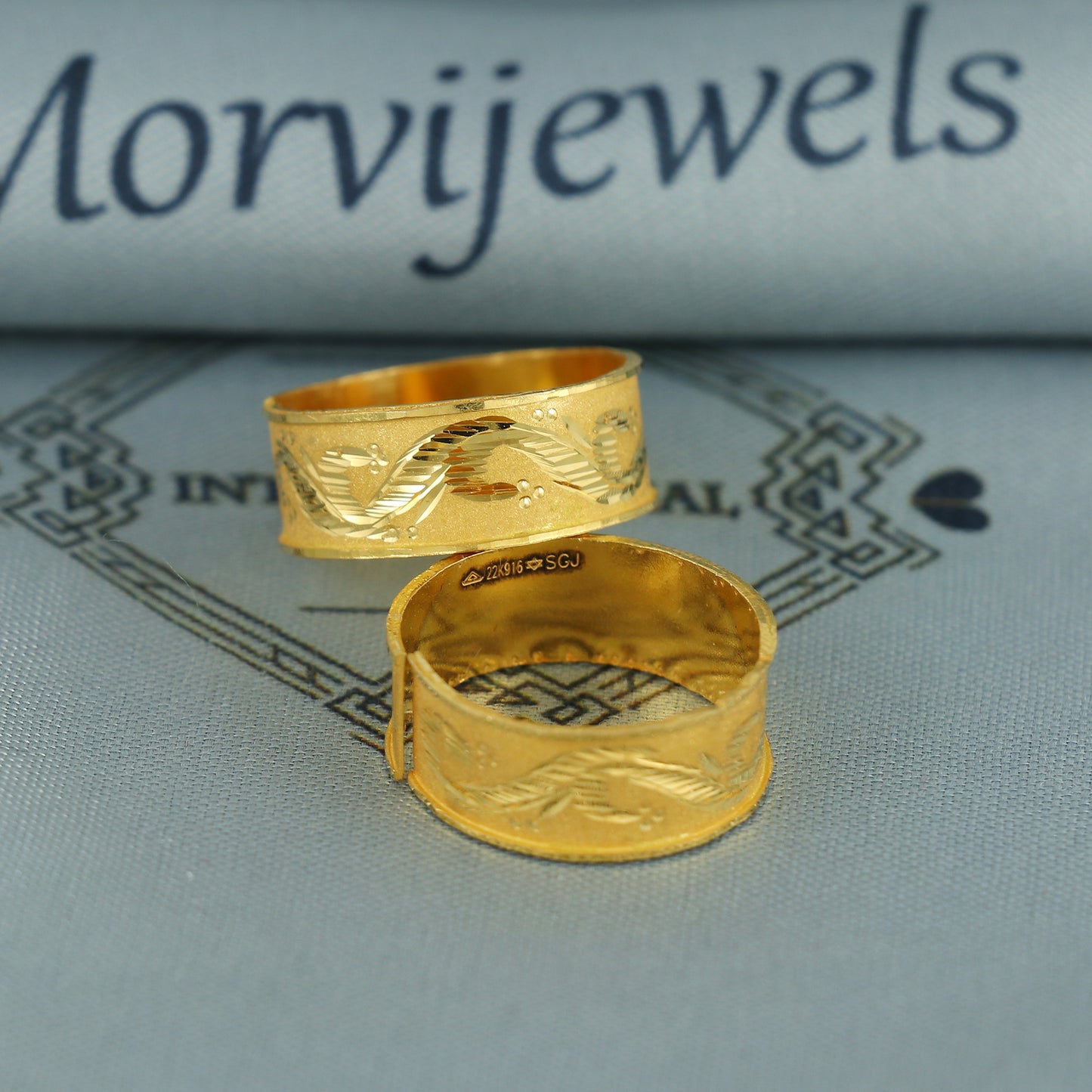 Beads 22k Yellow Gold bichiya toe ring, Handmade gold toe ring pair for women, Indian gold toe jewelry, real gold bichiya Gift, K7200