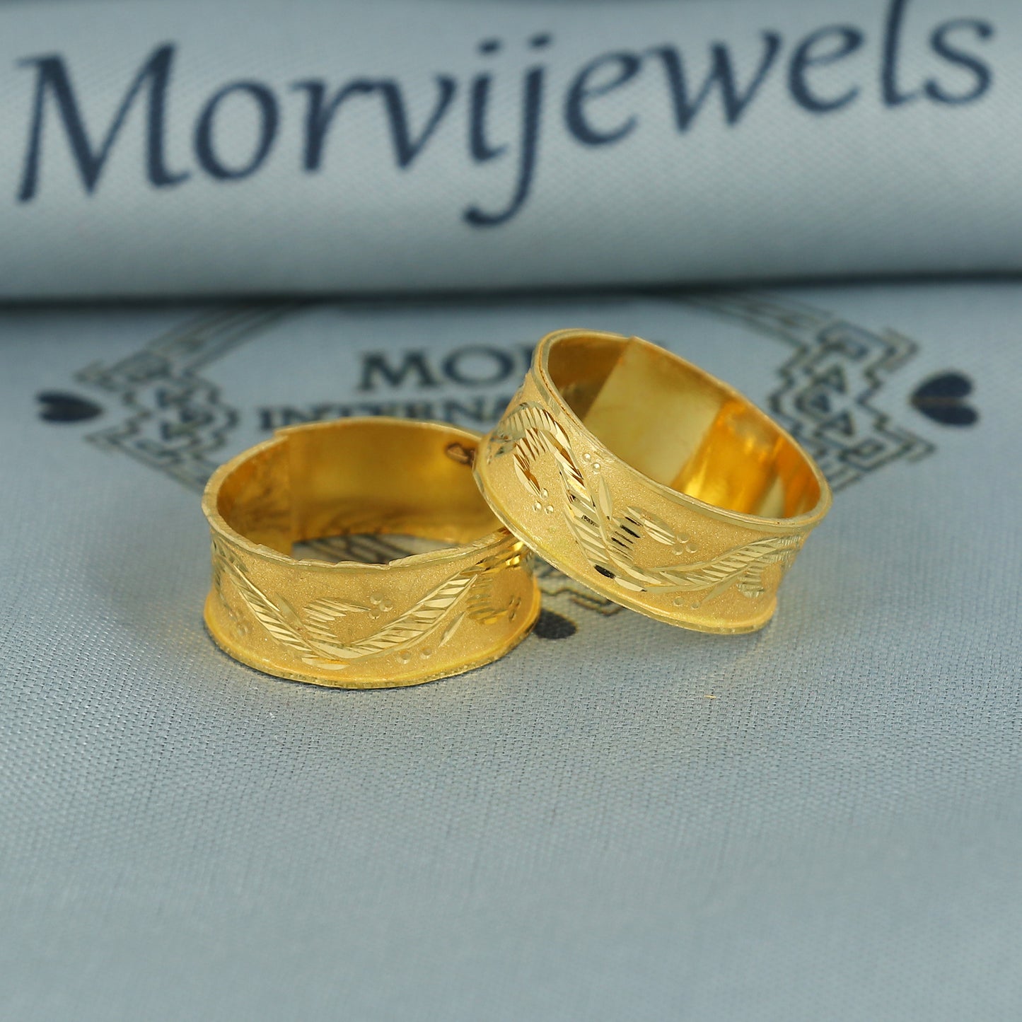 Beads 22k Yellow Gold bichiya toe ring, Handmade gold toe ring pair for women, Indian gold toe jewelry, real gold bichiya Gift, K7200