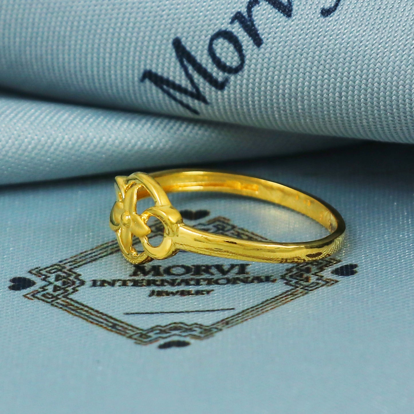 22k Gold Ring Dainty Indian Jewelry Exclusive Authentic BIS Hallmarked Stamped "22k916" Jewelry, MJ0013