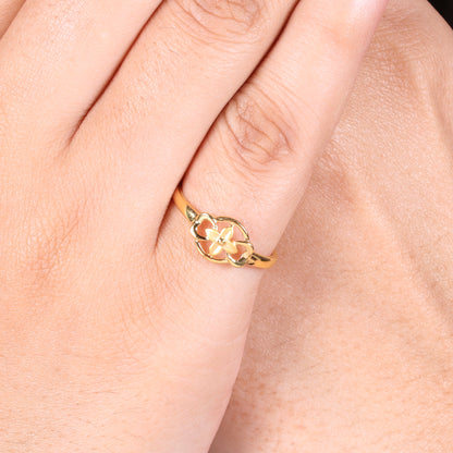 22k Gold Ring Dainty Indian Jewelry Exclusive Authentic BIS Hallmarked Stamped "22k916" Jewelry, MJ0013