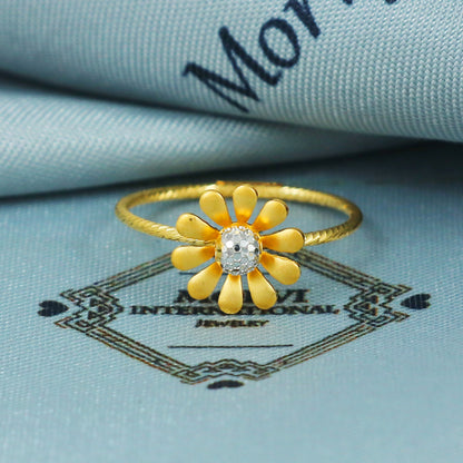 22k Gold Ring Dainty Indian Jewelry Exclusive Authentic BIS Hallmarked Stamped "22k916" Jewelry, MJ0014