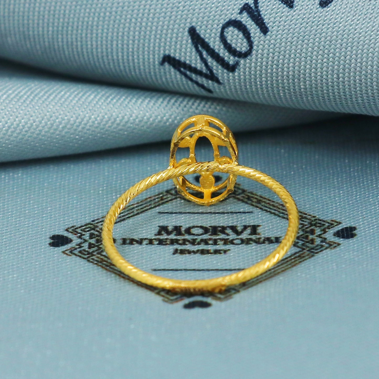 22k Gold Ring Dainty Indian Jewelry Exclusive Authentic BIS Hallmarked Stamped "22k916" Jewelry, MJ0015