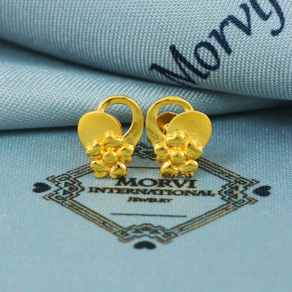 22k Gold Ring Dainty Indian Bead Ball Jewelry Exclusive Authentic BIS Hallmarked Stamped "22k916" Jewelry, MJ0019