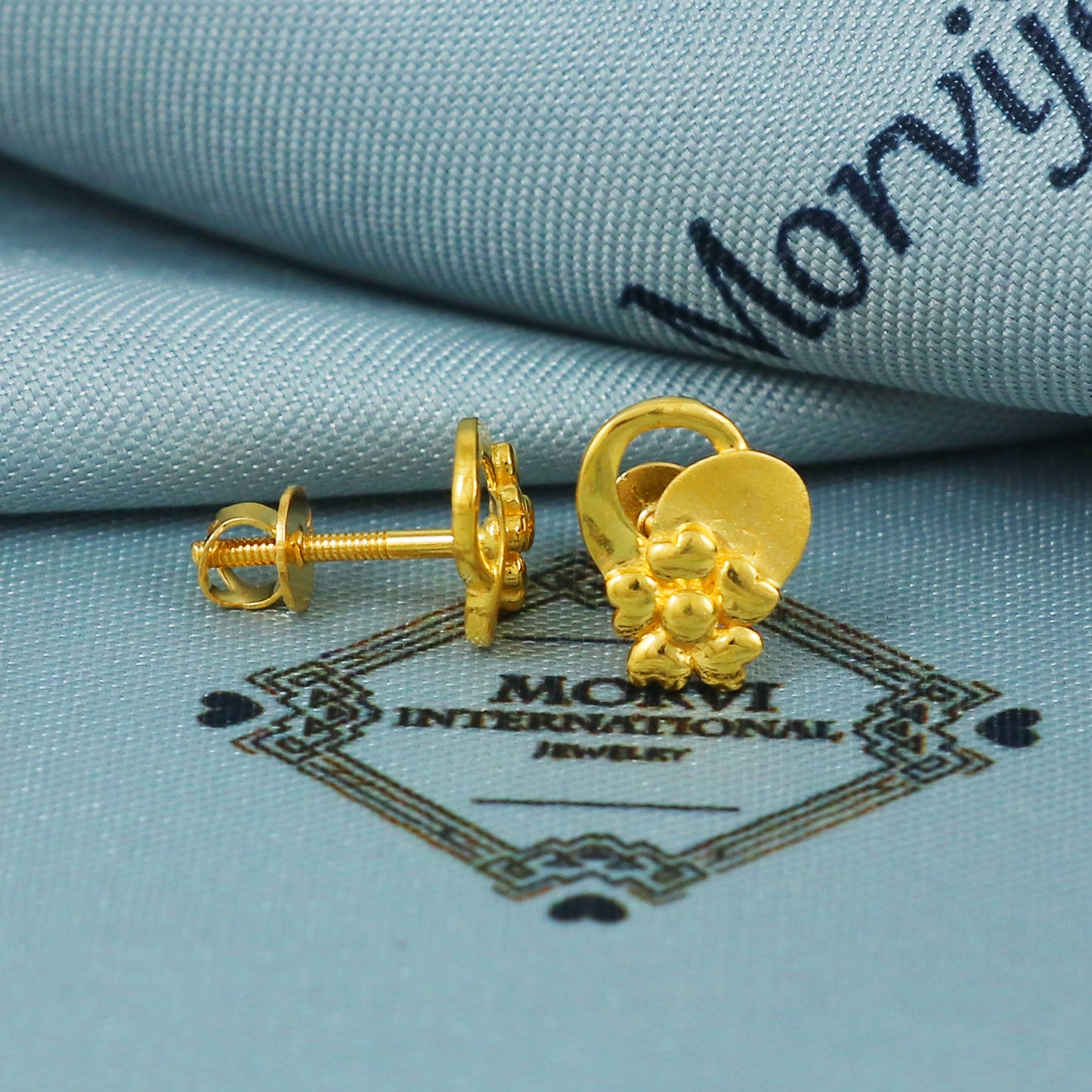 22k Gold Ring Dainty Indian Bead Ball Jewelry Exclusive Authentic BIS Hallmarked Stamped "22k916" Jewelry, MJ0019