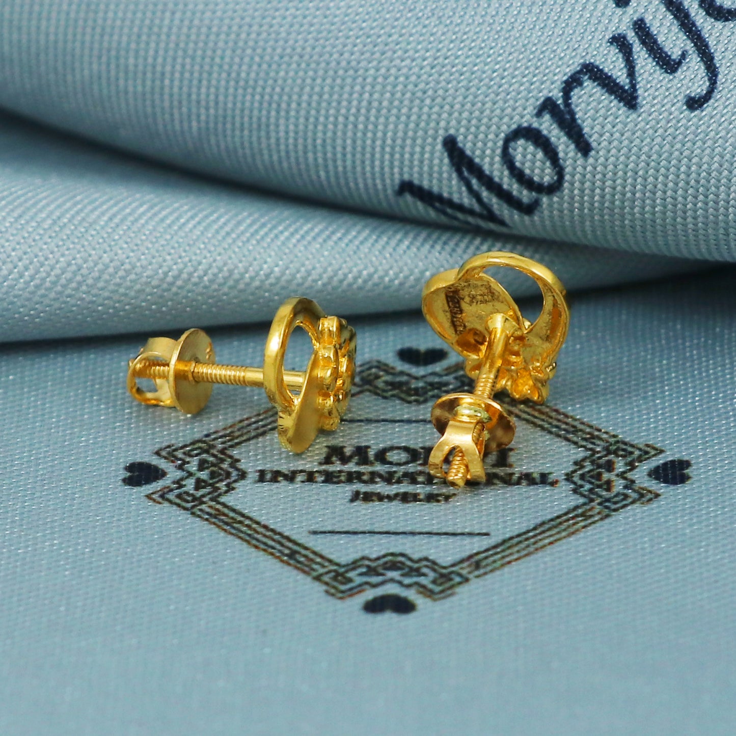 22k Gold Ring Dainty Indian Bead Ball Jewelry Exclusive Authentic BIS Hallmarked Stamped "22k916" Jewelry, MJ0019