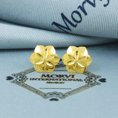 22k Gold Stud Earrings Dainty Indian Jewelry Exclusive Authentic BIS Hallmarked Stamped "22k916" Jewelry, MJ0033