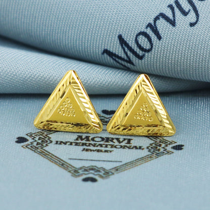 22k Gold Stud Earrings Dainty Indian 22kt Jewelry Exclusive Authentic BIS Hallmarked Stamped "22k916" Jewelry, MJ0047