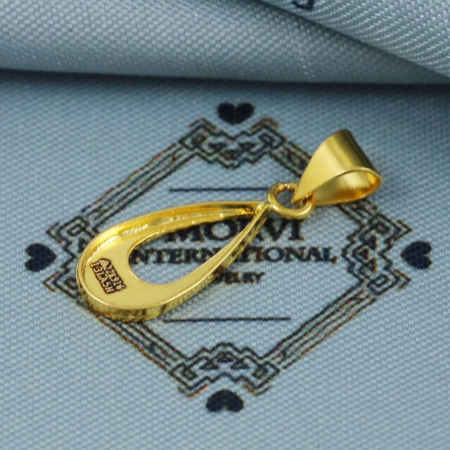 22k Gold Pendant Indian 22kt Two Tone Jewelry Exclusive Authentic BIS Hallmarked Stamped "22k916" Jewelry, MJ0070
