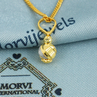 22k Gold Pendant Small Indian 22kt Jewelry Exclusive Authentic BIS Hallmarked Stamped "22k916" Jewelry, MJ0088