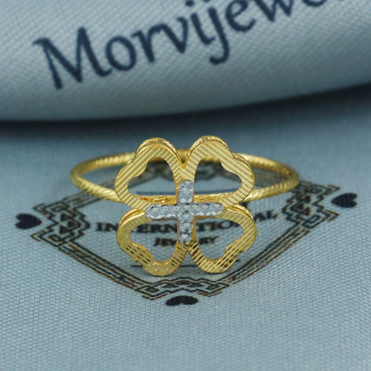 22k Gold Ring flower Indian Jewelry Size 8.25 US, Authentic BIS Hallmarked Stamped "22k916" Jewelry, MJ0094