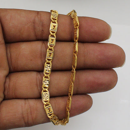 22k Gold Chain Necklace Jewelry, Indian Gold Necklace, pure gold chain necklace