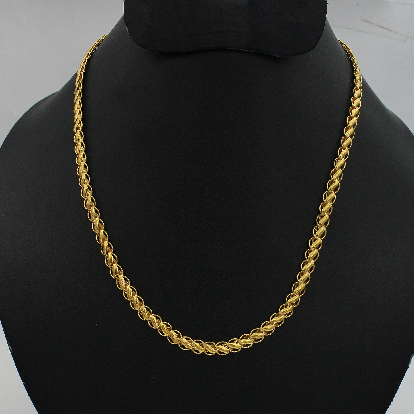 22k Yellow Gold Chain Necklace , pure handmade gold chain for men and women