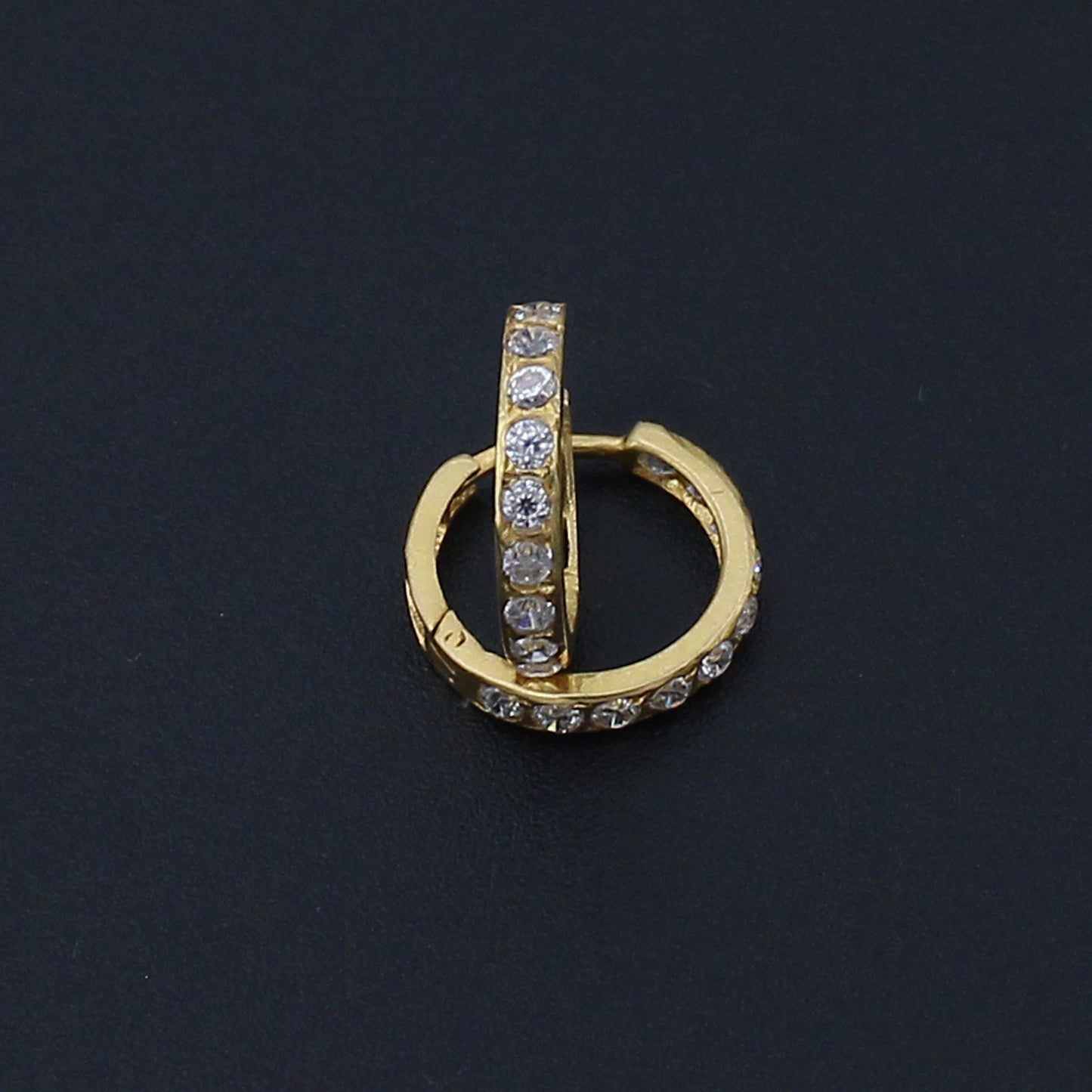 Real solid 20k Gold Earrings, 20k gold earrings, Real gold hoop earrings, gold huggies, 22kt gold huggies