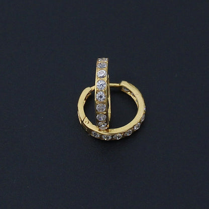 Real solid 20k Gold Earrings, 20k gold earrings, Real gold hoop earrings, gold huggies, 22kt gold huggies