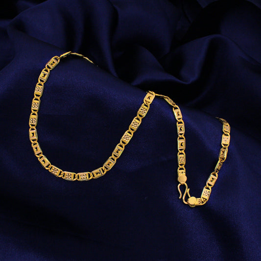 22k Gold Chain Necklace Jewelry, Indian Gold Necklace, pure gold chain necklace