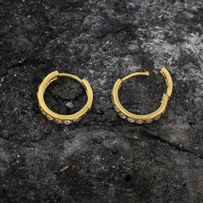 Real solid 20k Gold Earrings, 20k gold earrings, Real gold hoop earrings, gold huggies, 22kt gold huggies