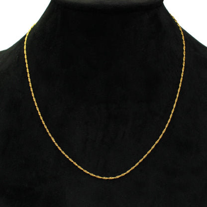 Pure Handmade 22k Yellow Gold Chain Necklace Jewelry, 22k gold rope chain, pure gold necklace indian gold chain necklace, gift for wife