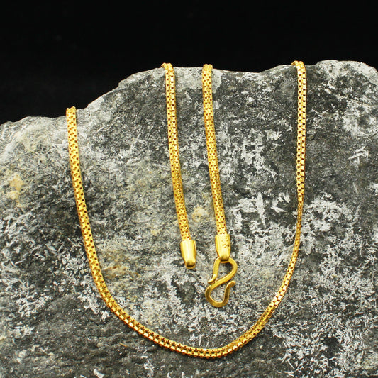 22k Gold Box Chain: Fine Jewelry Gift