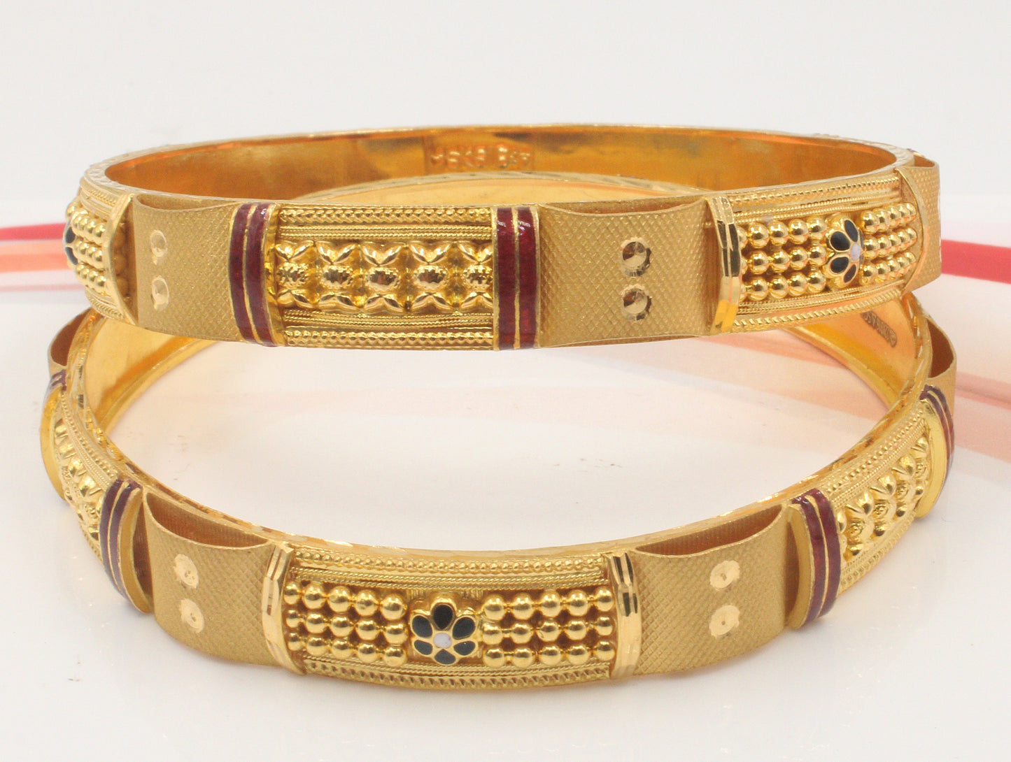 Pure 22k 22kt gold bangle bracelet rajasthani indian gold jewelry