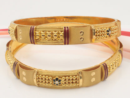 Pure 22k 22kt gold bangle bracelet rajasthani indian gold jewelry