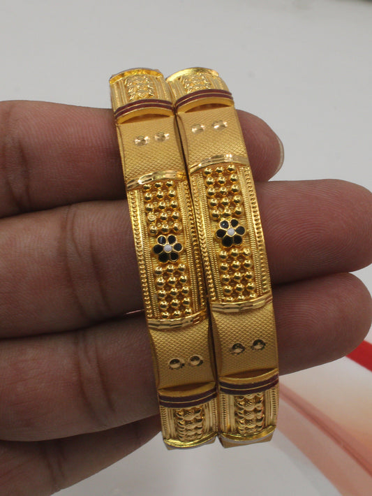 Pure 22k 22kt gold bangle bracelet rajasthani indian gold jewelry