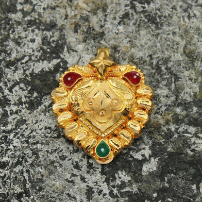 22k solid gold pendant excellent women's girl's jewelry from india