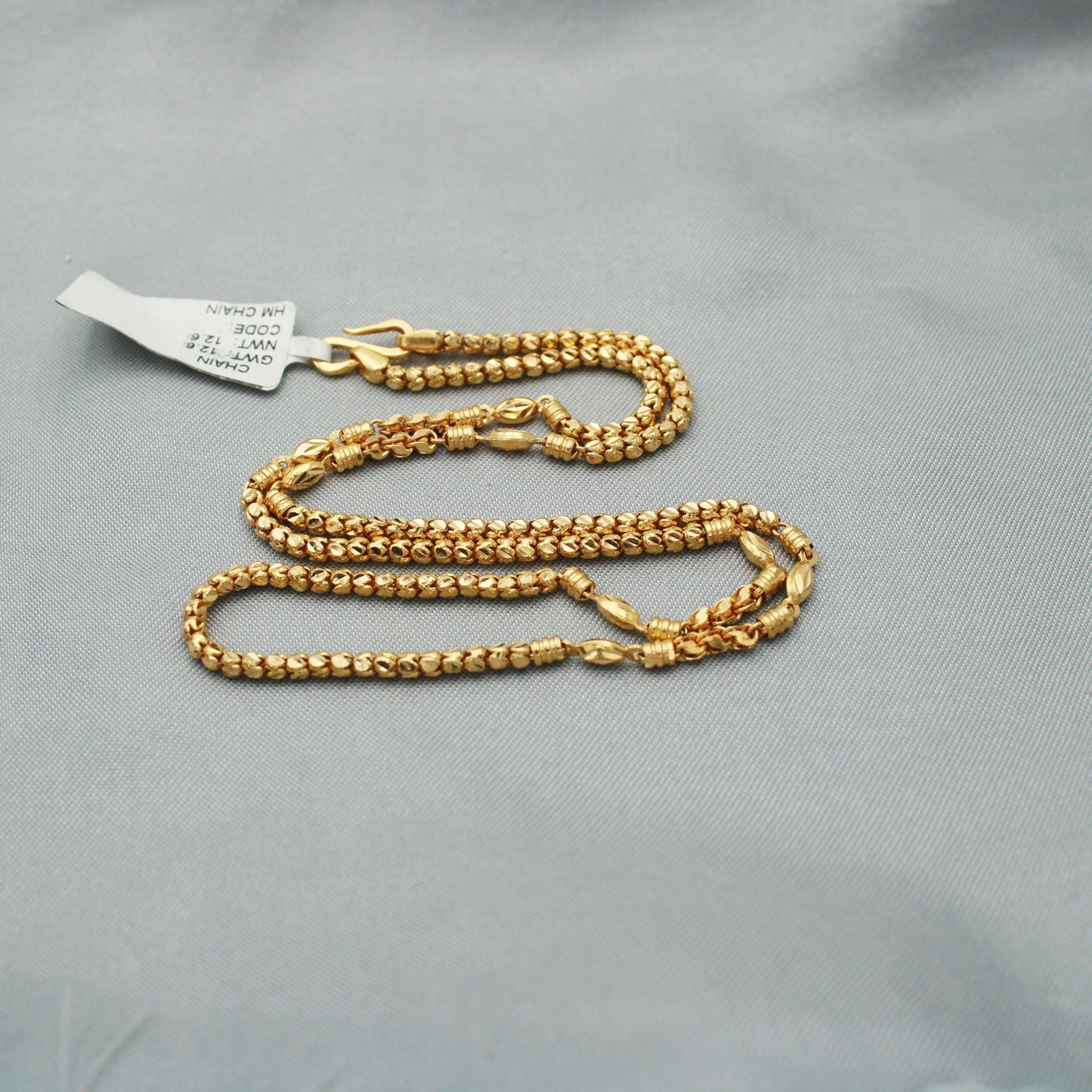 18k Gold Chain, Handmade Chain Jewelry, designer Special Style bead Chain, indian gold chain necklace jewelry