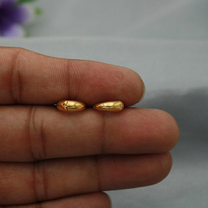 20k Yellow Gold Hoop earrings Bali Earrings