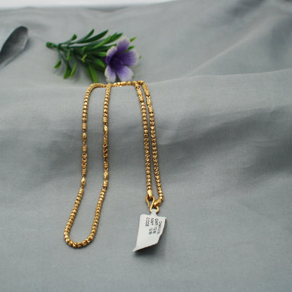 18k Gold Chain, Handmade Chain Jewelry, designer Special Style bead Chain, indian gold chain necklace jewelry