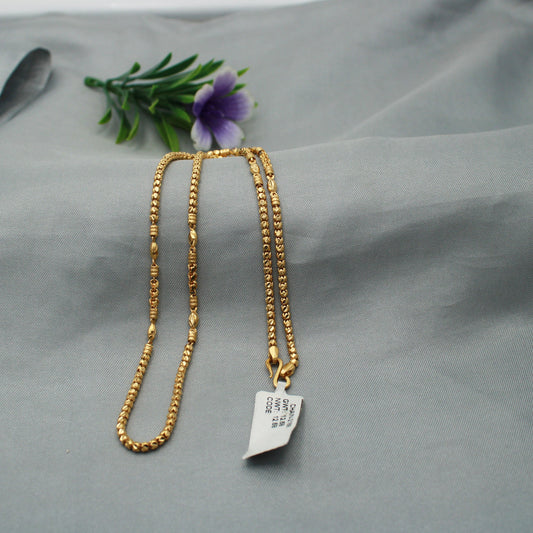 18k Gold Chain, Handmade Chain Jewelry, designer Special Style bead Chain, indian gold chain necklace jewelry