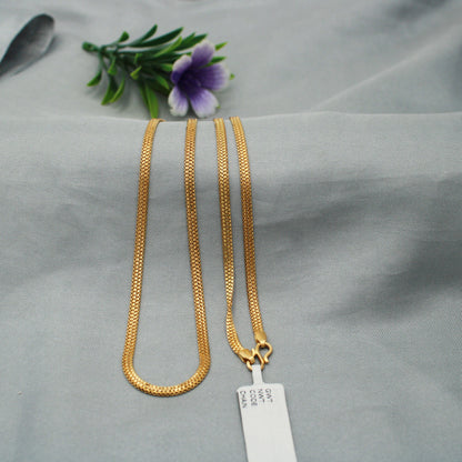 22k Gold Necklace Triple Box Handmade Chain Indian Jewelry for Gift