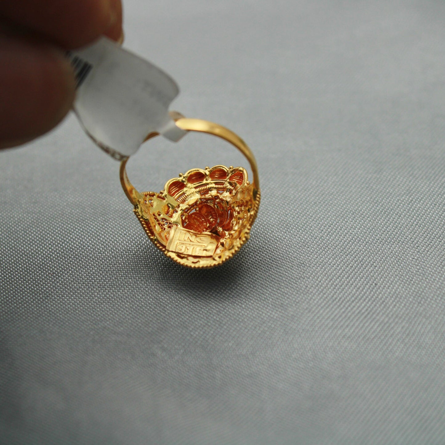 Meenakari Gold Ring, Hand Crafted 22 karat Solid Gold Ring, Women Gold Ring