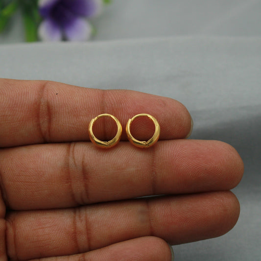 20k Yellow Gold Hoop earrings Bali Earrings