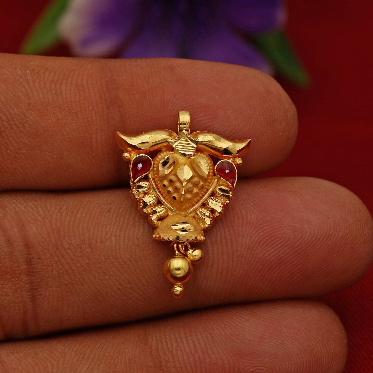 22k Gold Pendant Jewelry, Traditional Indian Gold Jewelry, vintage antique design