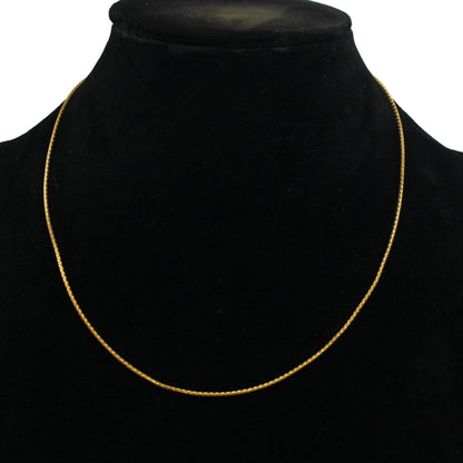 22k Yellow Gold Chain 18 inches Necklace For men women Anniversary Wedding Gift , all size