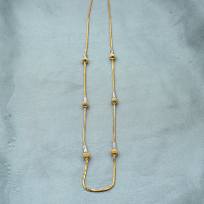 22k gold beads box necklace chain handmade jewelry for gift
