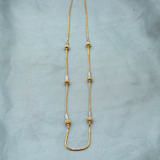 22k gold beads box necklace chain handmade jewelry for gift